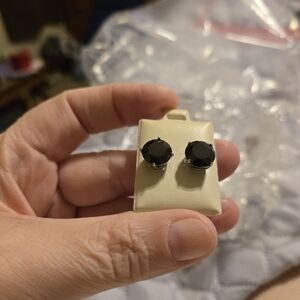 Elegant Black Stud Earrings